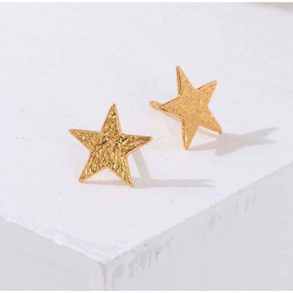 Gorjana gold Star Stud Earrings - Picture 3 of 6